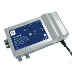 Výkonový zesilovač se dvěma vstupy UHF a jedním VHF/DAB a LTE filtrem. 